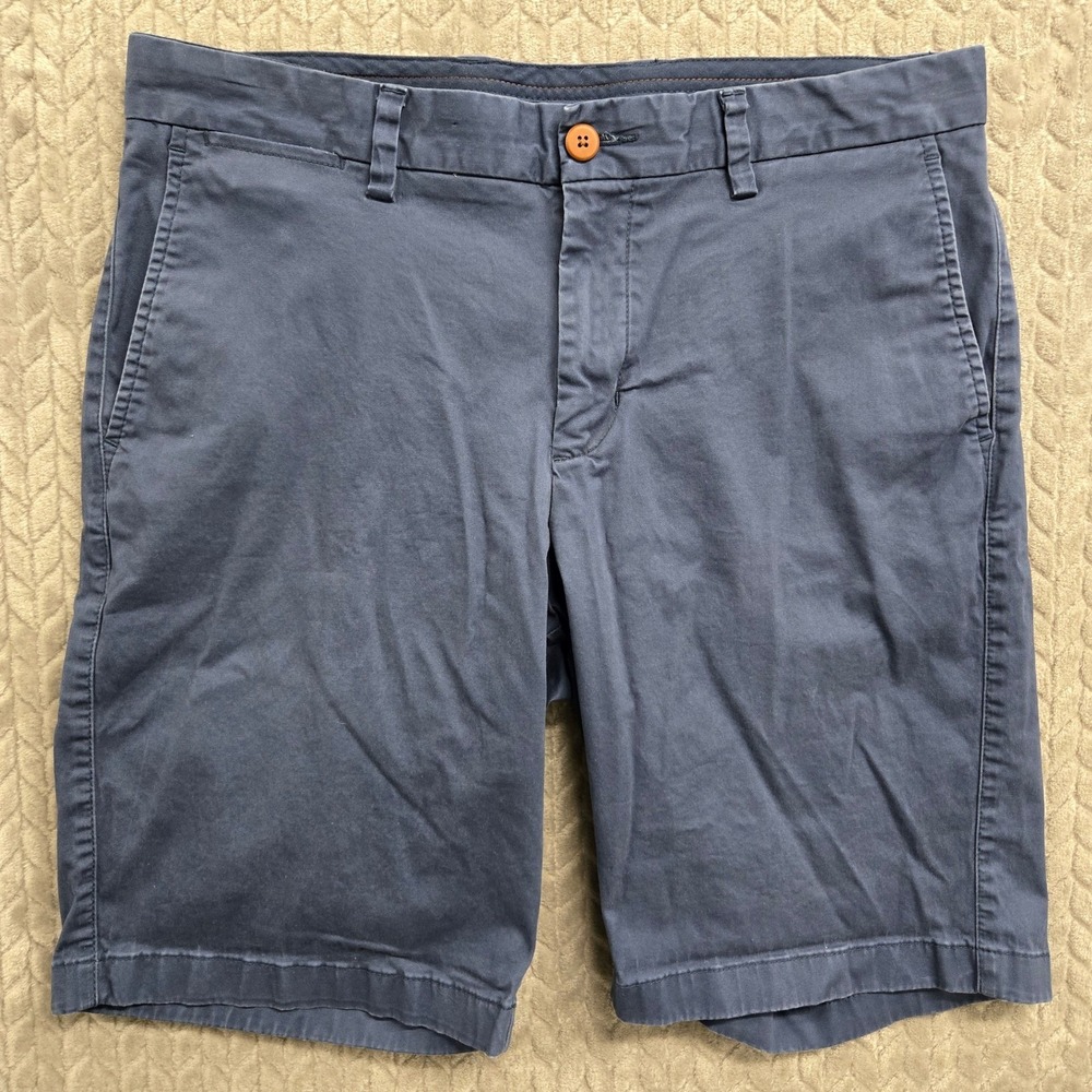 Tommy Bahama Mens Boracay Chino Shorts Navy Blue Cotton Stretch Size 34